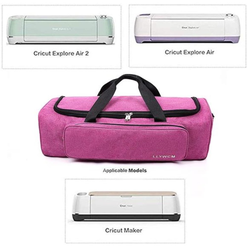 Lightweight Carrying Bag with Cricut Explore, Foldable Travel Tote Case (Pink) - Picture 3 of 7